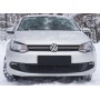 Защитная сетка решетки переднего бампера Volkswagen Polo V (2009-2015) | шагрень