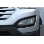 Хром накладки передних ПТФ для Hyundai Santa Fe DM 2012+