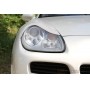 Накладки на передние фары (реснички) для Porsche Cayenne 2002-2010 | глянец (под покраску)