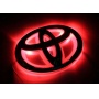 Эмблема со светодиодной подсветкой Toyota красного и белого цвета «150x100»