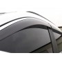 Премиум дефлекторы окон для Ford Focus 3 2011+/2014+ (седан / хэтчбек) | с молдингом из нержавейки
