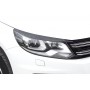 Накладки на передние фары (реснички) для Volkswagen Tiguan 2011-2015 | глянец (под покраску)