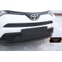Зимняя заглушка решётки переднего бампера Toyota Rav4 2015+ | шагрень