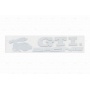 Шильд "GTI RACING" Универсальный, Самоклеящейся, Цвет: Хром, 1 шт. «95mm*21mm»