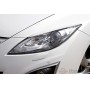 Накладки на передние фары (реснички) для Mazda 6 GH 2007-2010 | глянец (под покраску)