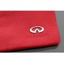 Чехол для ключей "Infiniti", Универсальный, Кожаный с Металическим значком, Цвет: Красный