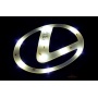 Эмблема со светодиодной подсветкой Lexus белого цвета (129x89)