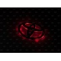 Эмблема со светодиодной подсветкой Toyota красного белого цвета «128x86»