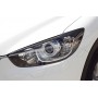 Накладки на передние фары (реснички) для Mazda CX-5 2011+ | глянец (под покраску)