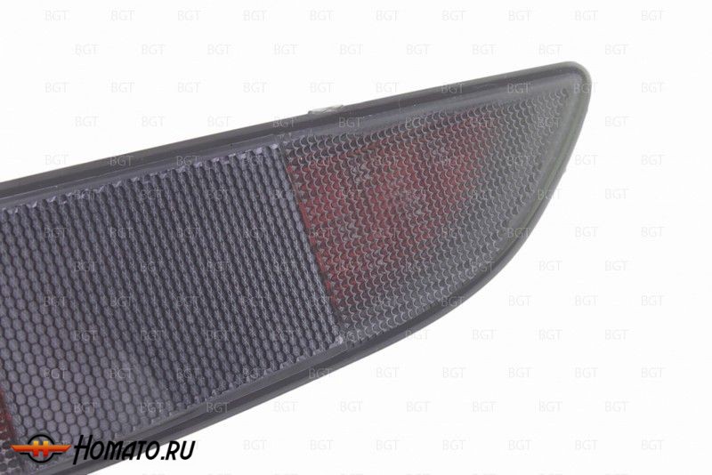 Светодиодные вставки в задний бампер для Hyundai Solaris HB «2012+» "Smoke"