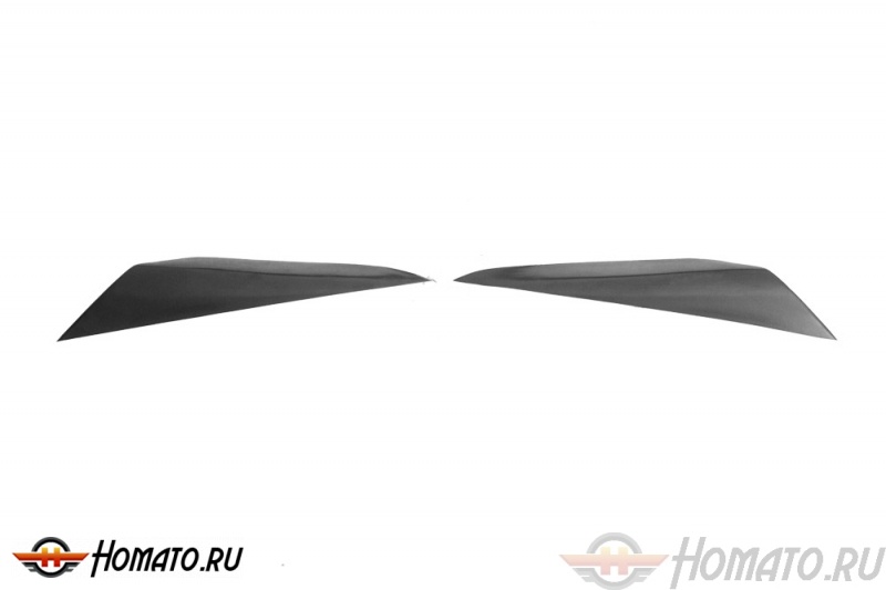Накладки на передние фары (реснички) для Renault Duster 2010-2014 | глянец (под покраску)