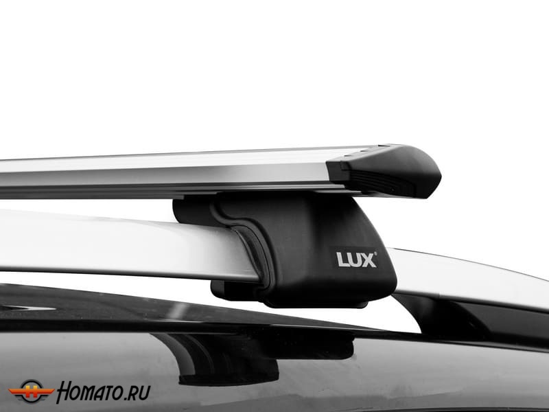 Багажник на крышу для Renault Logan 2 2014+/2018+ | на рейлинги | LUX Классик и LUX Элегант