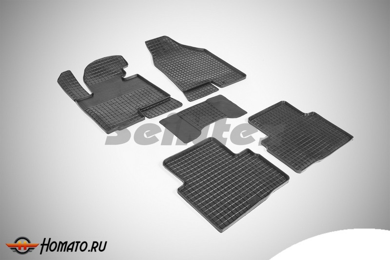 Коврики для Hyundai ix35 2010-2015 | СЕТКА, резиновые, с бортами, Seintex