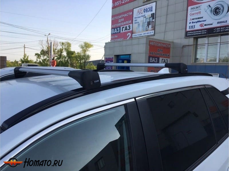Багажник для Kia Sorento Prime 2015+/2017+ | на штатные низкие рейлинги | LUX Bridge
