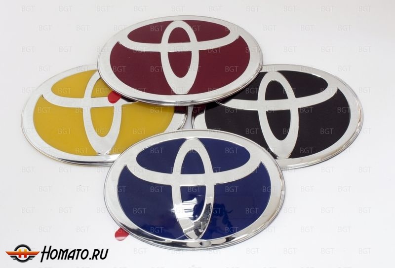 Эмблема Для Toyota Corolla, Avensis, Highlander, Camry V50. Цвет: Синий «120mm*80mm»