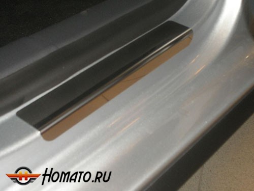 Накладки на внутренние пороги с надписью, нерж. сталь, 4 шт. для VW  Golf V