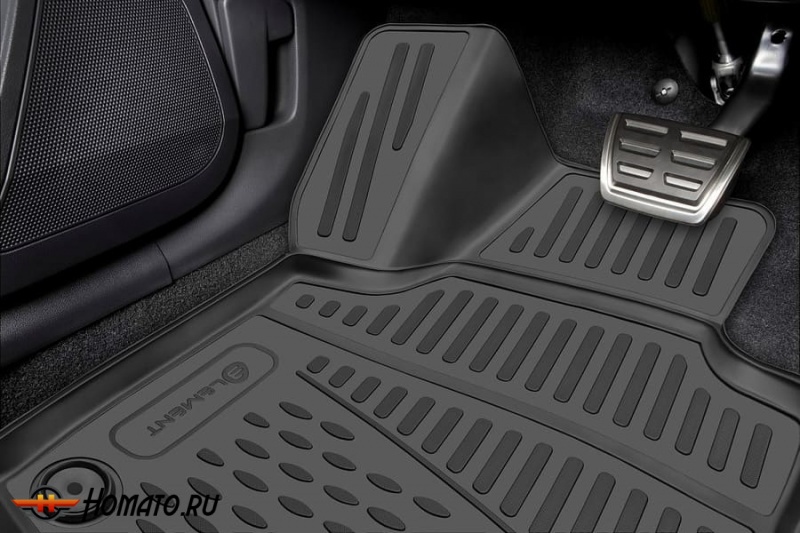 Коврики 3D в салон FORD Tourneo Custom (1+1 seats) 2013- 2 шт. (полиуретан) / Форд Турнео кастом