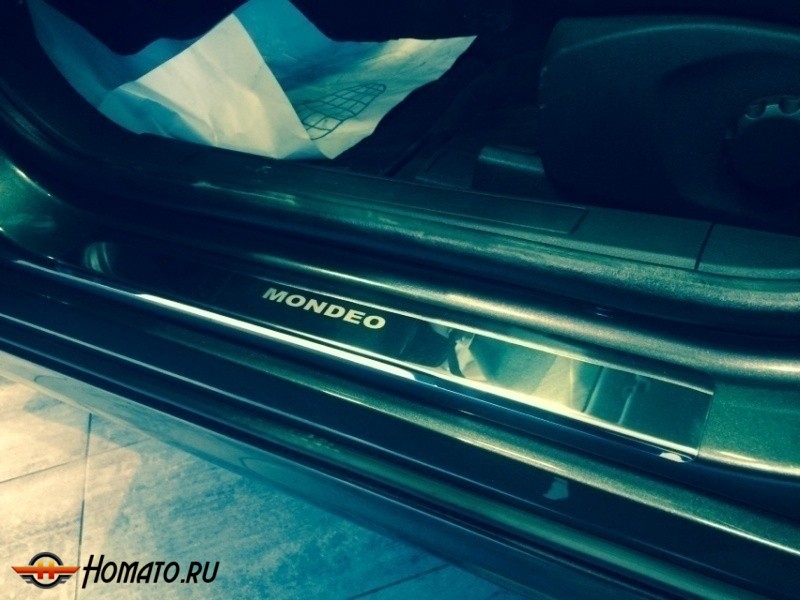 Накладки на пороги Форд Мондео 5 2015+ | нержавейка, INOX