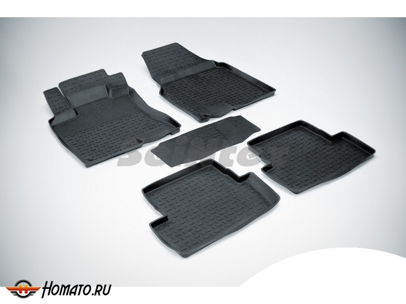 Резиновые коврики Nissan Qashqai 2007-2014 | с высокими бортами | Seintex