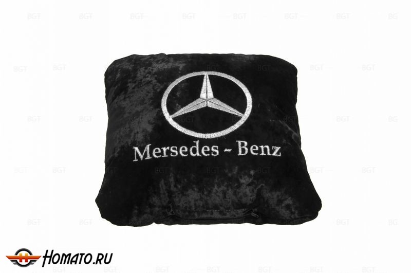 Подушка в салон автомобиля "Mercedes", Цвет: Черный вар.1