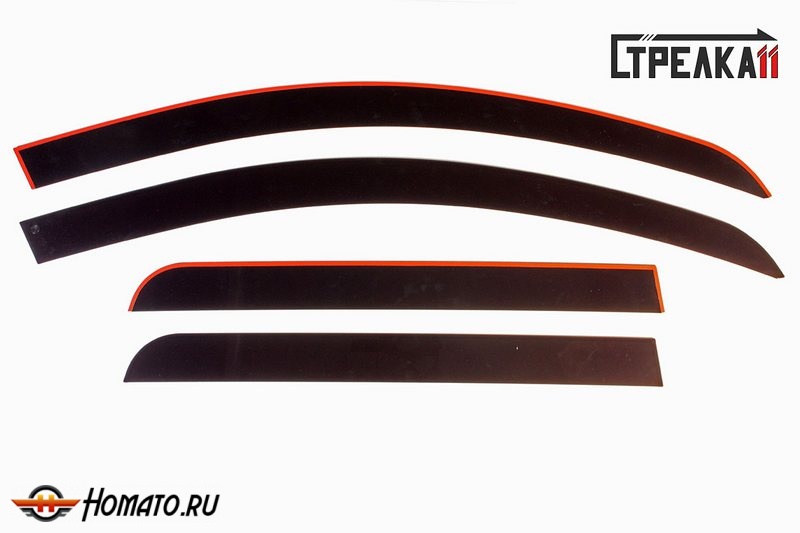 Дефлекторы Nissan Terrano 2014- | премиум, плоские, 2D