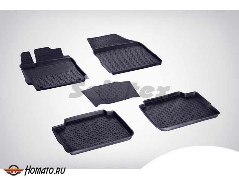 Резиновые коврики Toyota Camry 50 2012-2018 | с высокими бортами | Seintex