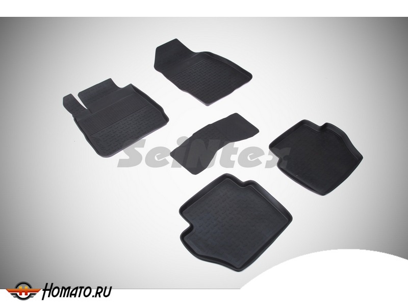 Резиновые коврики Ford Fiesta 2009-2019 | с высокими бортами | Seintex