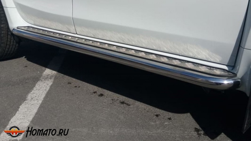 Пороги подножки Nissan Terrano 2014+ | алюминиевые или нержавеющие