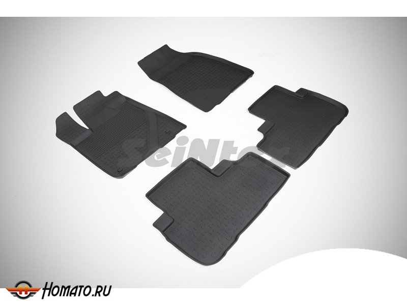 Резиновые коврики Toyota Highlander III 2013-2019 | с высокими бортами | Seintex
