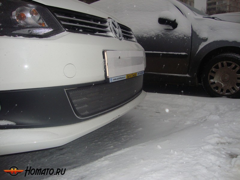 Защита радиатора для Volkswagen Polo седан (2010-2015) дорестайл | Стандарт