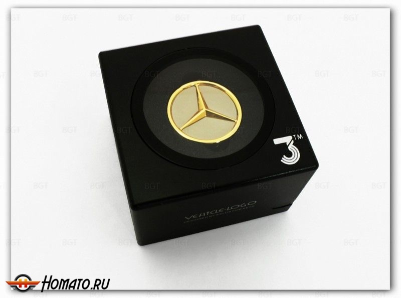 Брелок с металлическим логотипом Mercedes «Gold»