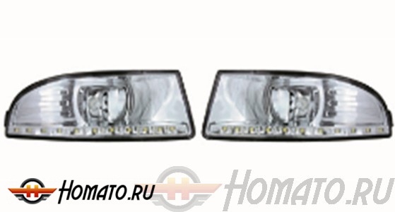 Штатные светодиодные дневные ходовые огни (ДХО) для Skoda Octavia 2009-2012