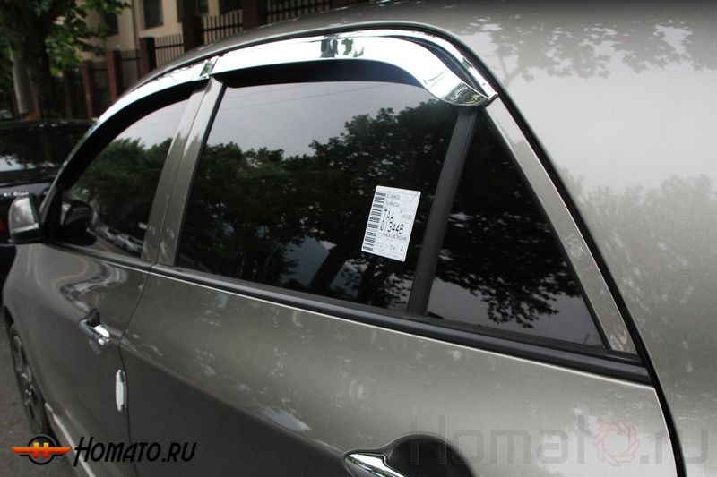 Хром дефлекторы окон Autoclover «Корея» для Kia Picanto 2011+