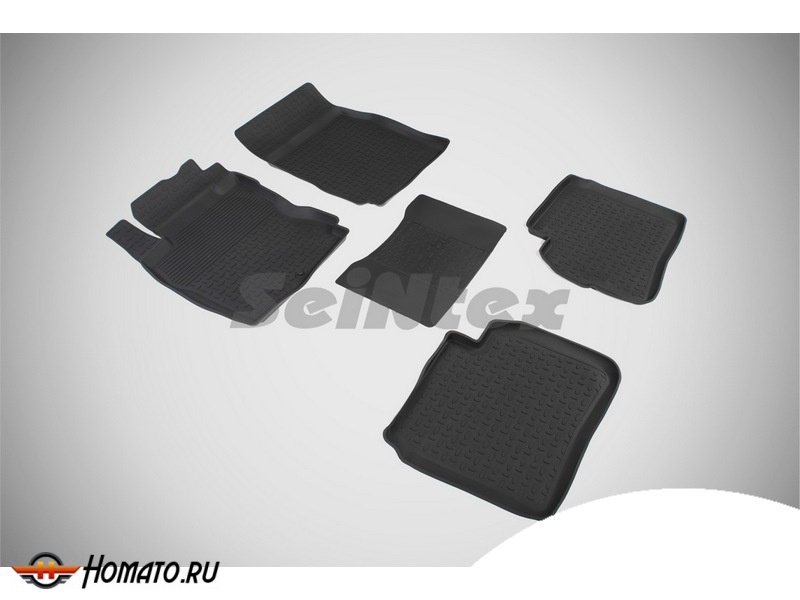 Резиновые коврики Nissan Note 2005-2014 | с высокими бортами | Seintex