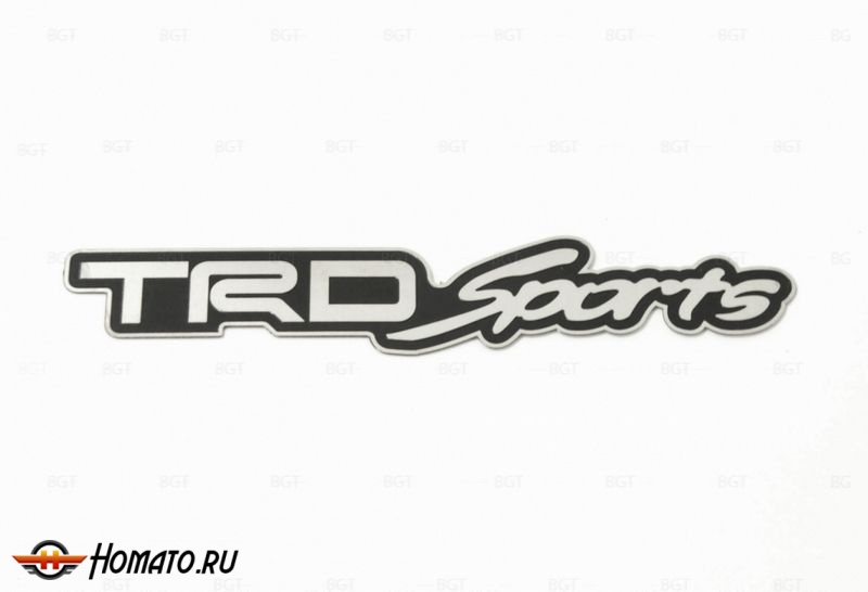 Шильд "TRD Sports" Для Toyota, Самоклеящийся, Цвет: Хром, 1 шт. «115mm*22mm»