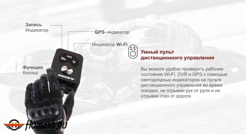INNOVV K5 мото видеорегистратор | 2 камеры, GPS 5Hz, 4K Ultra HD