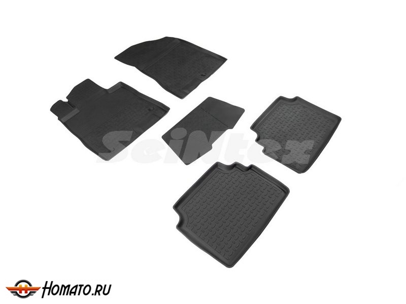 Резиновые коврики Kia K5 2020- | с высокими бортами | Seintex