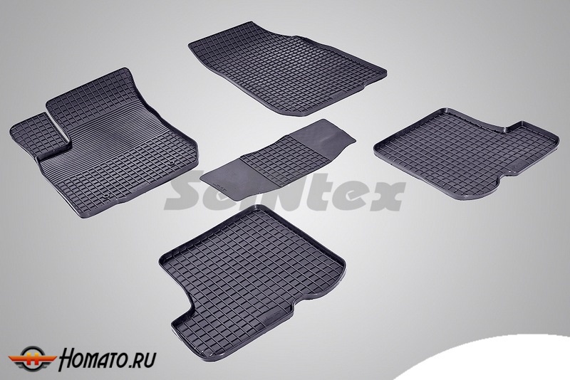 Коврики для Renault Sandero / Stepway 2010-2014 | СЕТКА, резиновые, с бортами, Seintex