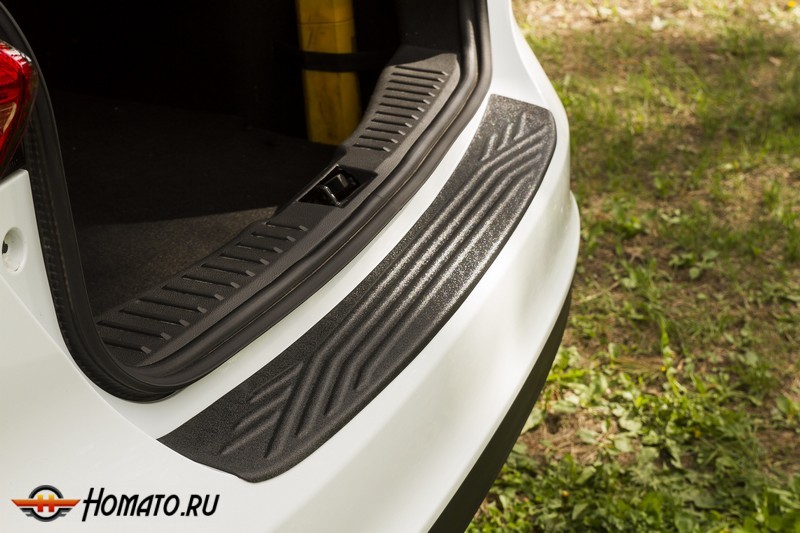 Накладка на задний бампер для Ford Focus 3 хэтчбек (2014+) рестайл | шагрень