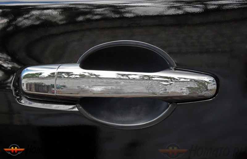 Вставки под наружные ручки дверей для Mitsubishi Pajero Sport 2008-2013 | глянец (под покраску)