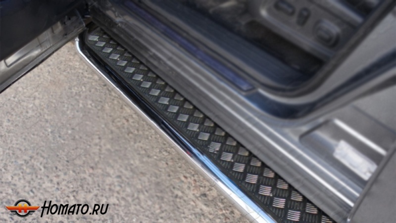 Пороги подножки Nissan Pathfinder 2014-2017 | алюминиевые или нержавеющие