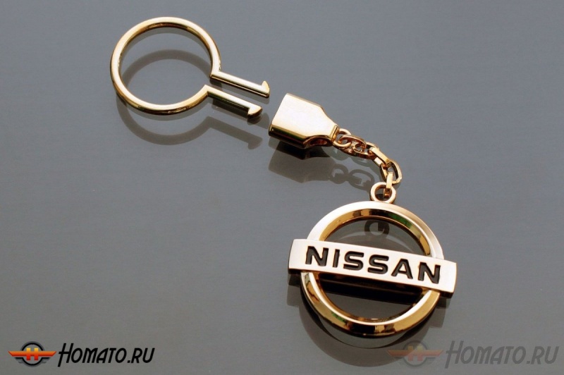 Брелок для Nissan  "CLASSIC", Цвет: Золото, Металлический