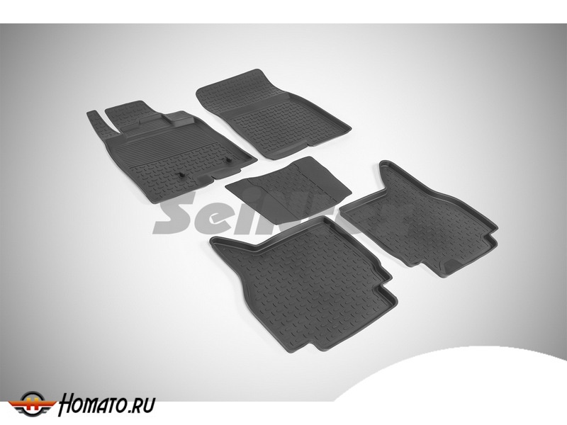 Резиновые коврики Mitsubishi Pajero IV 2006- | с высокими бортами | Seintex