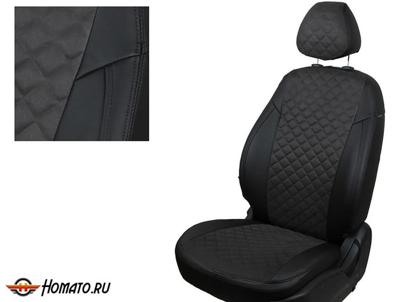 Чехлы на сиденья VW Caddy III 2004-2015 | экокожа, Seintex