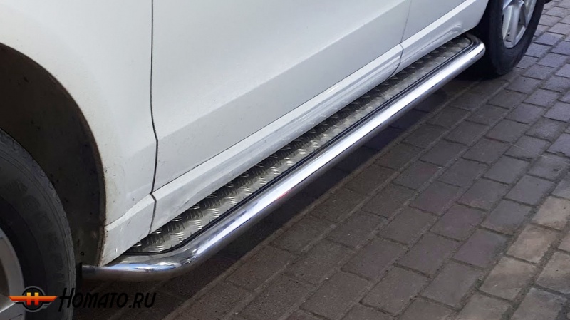 Пороги подножки Audi Q5 2008-2017 (кроме S-line) | алюминиевые или нержавеющие