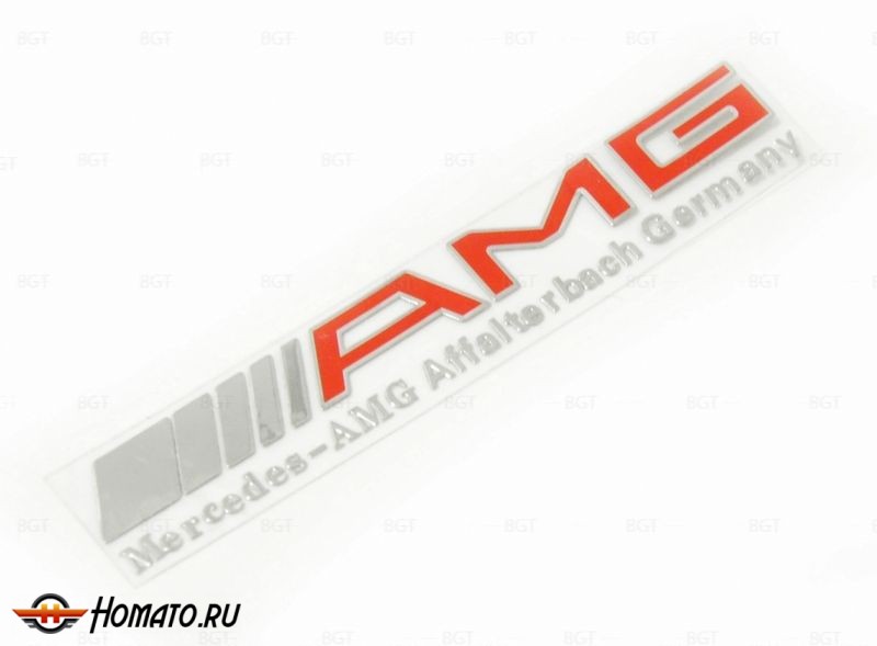 Шильд "AMG" Для Mercedes, Самоклеящийся, Цвет: Хром, 1 шт. «92mm*16mm»
