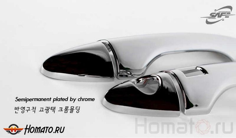 Накладки ручек дверей «хром» с чипом Autocarkd для Hyundai ix35