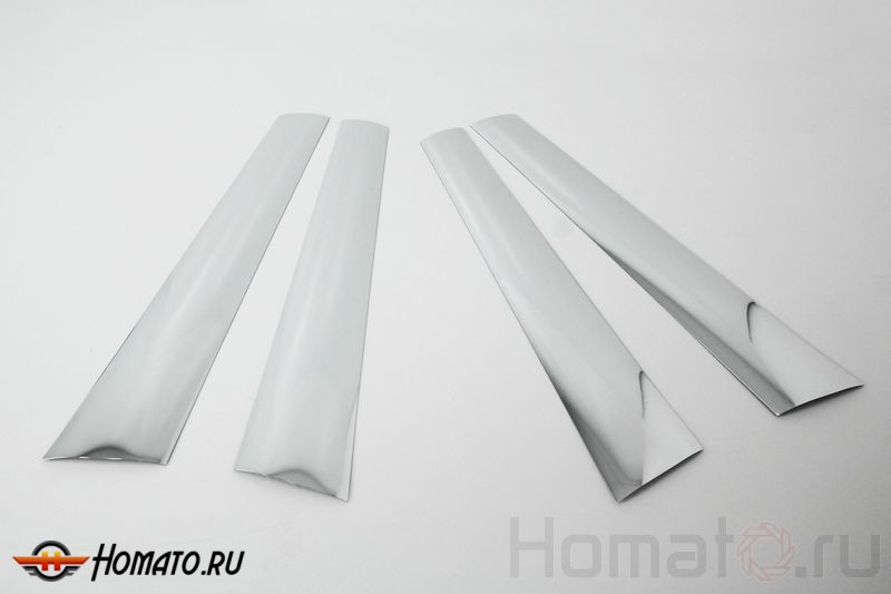 Хром накладки стоек дверей для Hyundai Santa Fe DM 2012+