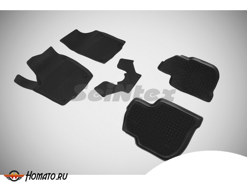 Резиновые коврики Skoda Rapid 2014-2020 | с высокими бортами | Seintex