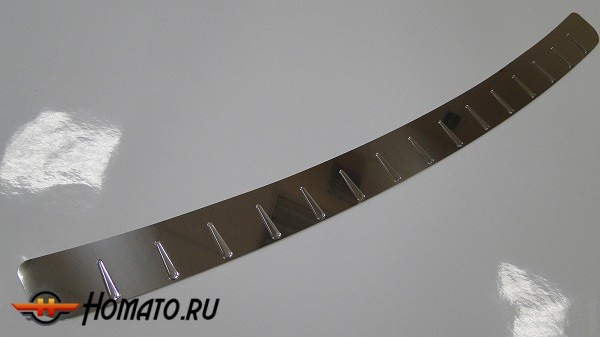 Накладка на задний бампер с силиконом, нерж. сталь для KIA  Sorento (2009-2012)
